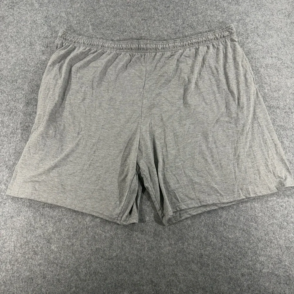 Fruit of the Loom Mens 4XL Gray Jersey Knit Lounge Sleep Shorts Elastic Waist
